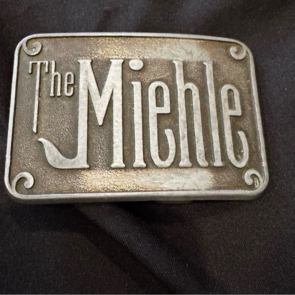 Belt Buckle The MIEHLE Printing Press Unique Typeface